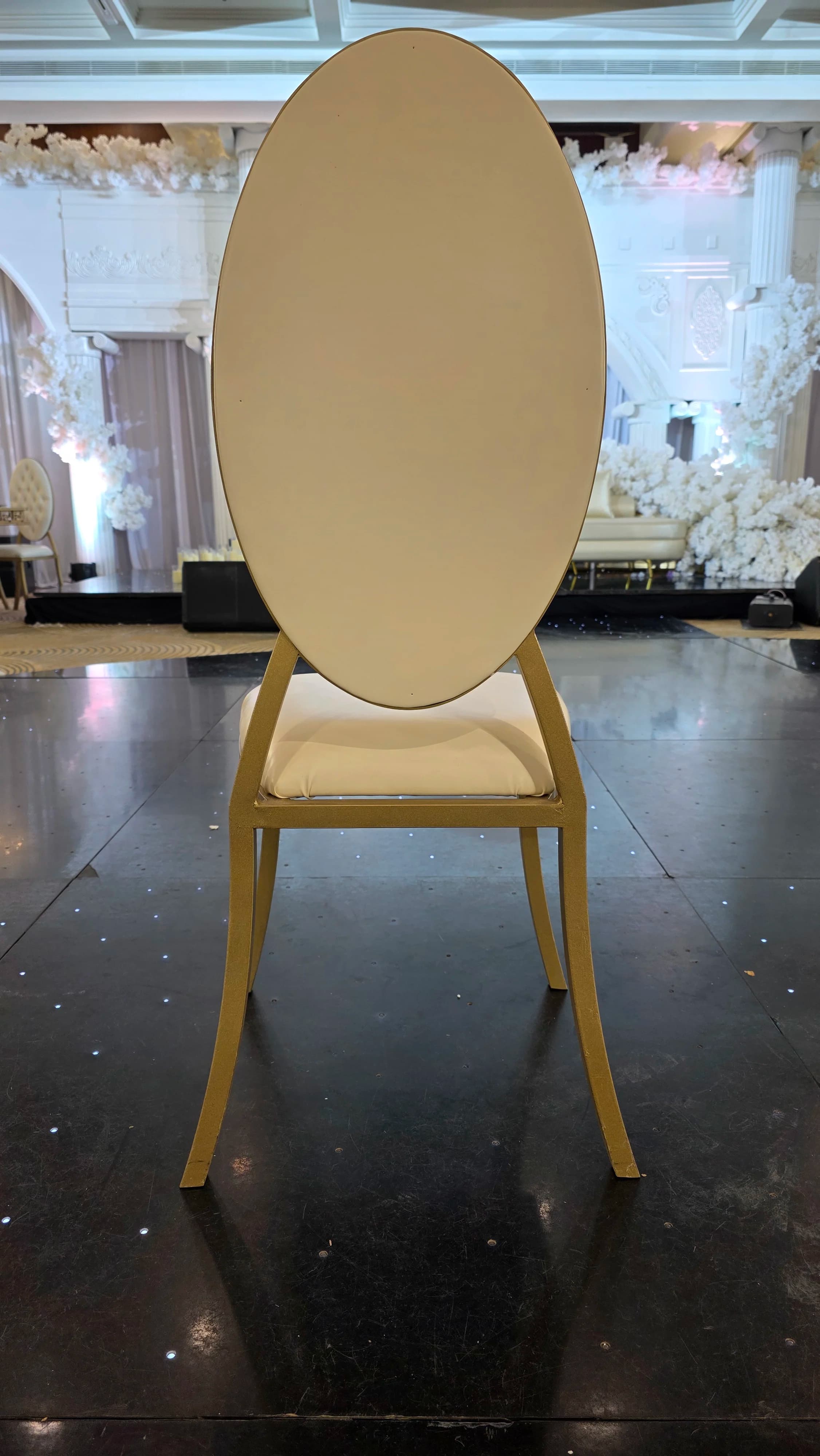 real Metal and leather chair