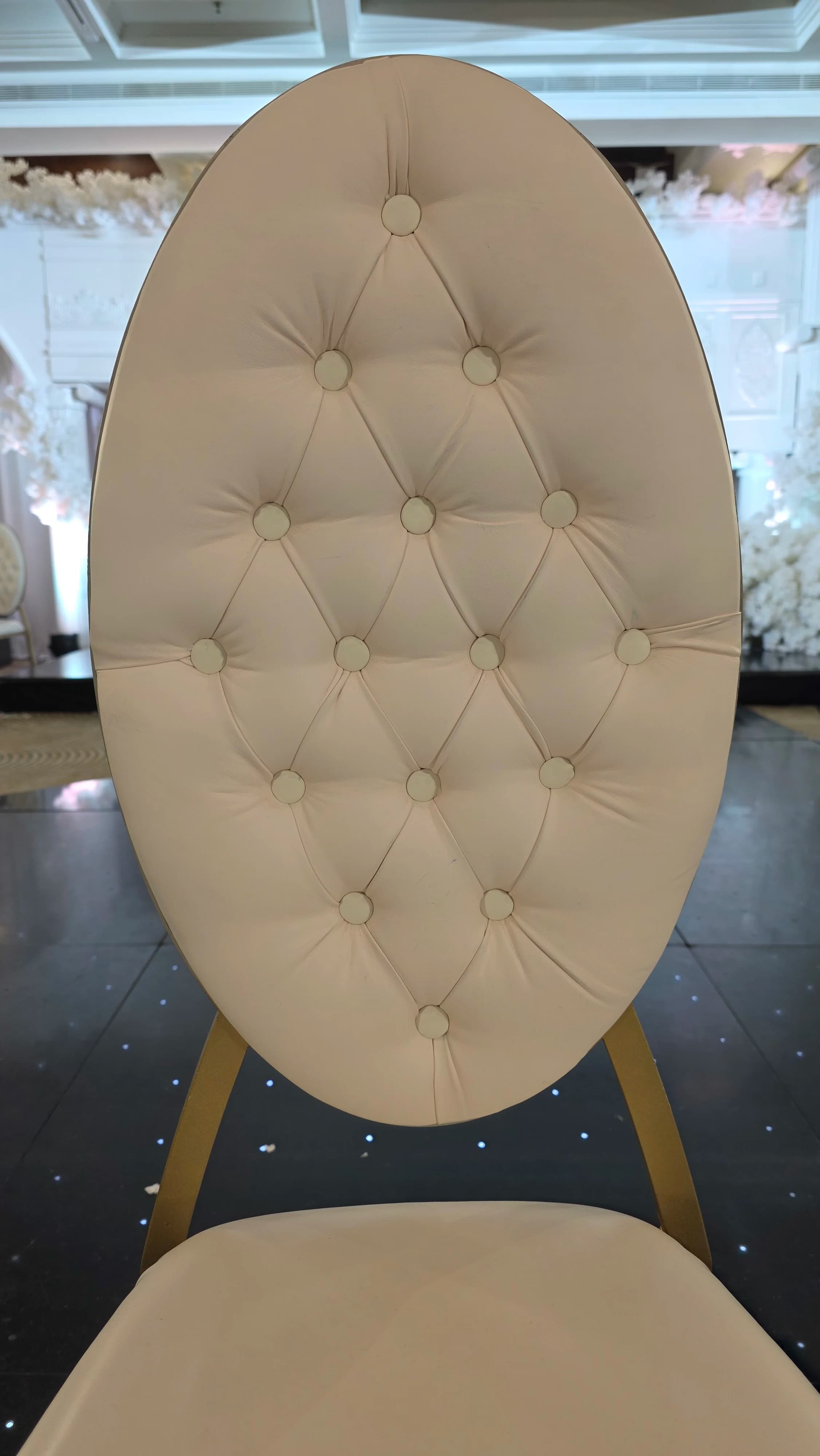 Metal and leather chair