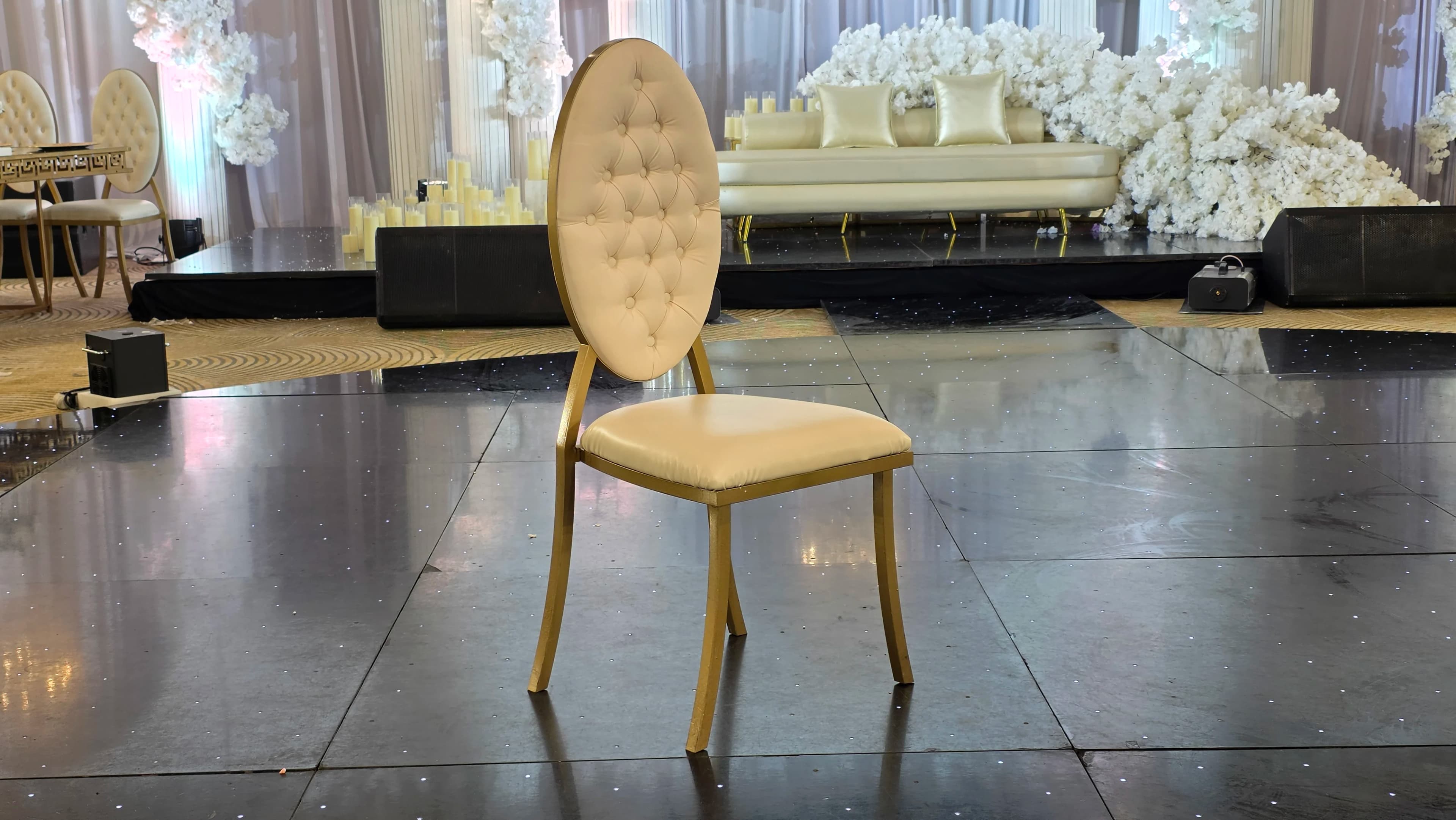 Metal and leather chair